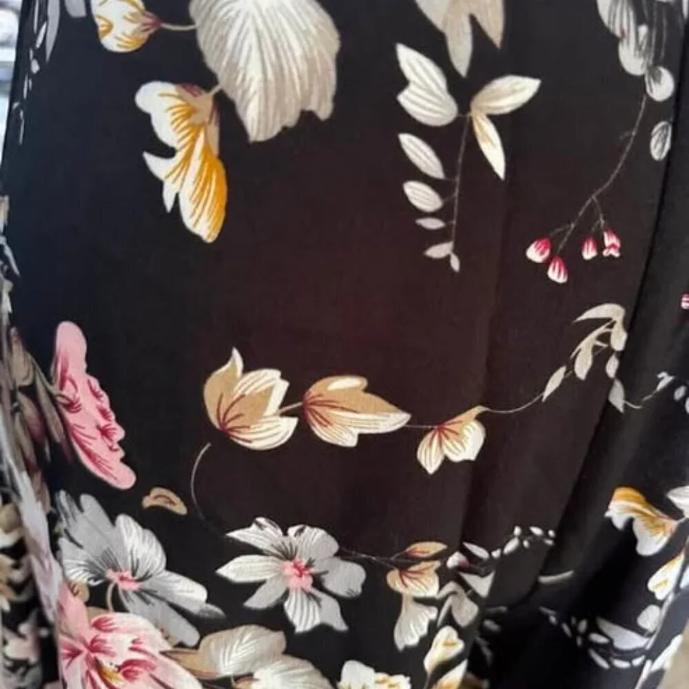 COLORFUL FLORAL WIDE LEG PANTS